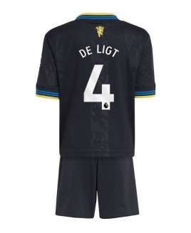 Günstige Manchester United Matthijs de Ligt #4 3rd trikot Kinder 2025-26 Kurzarm (+ Kurze Hosen)
